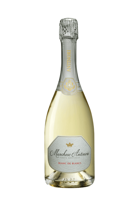 vino wine bottiglia Franciacorta Brut DOCG Blanc De Blancs - Tenuta Montenisa, Marchesi Antinori. Vino da abbinare ad antipasti e crudi di pesce. Colorazione: Giallo scarico. Provenienza Lombardia. Ordinalo online su Sparkleitaly.it