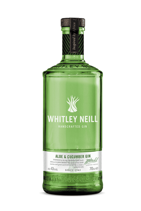 gin distillato Gin Whitley Neill Aloe & Cocumber. Provenienza Regno Unito. Infusione africana artigianale di cetriolo fresco, verde e terroso con succulenta aloe Karoo. Ordinalo qui online su Sparkleitaly.it