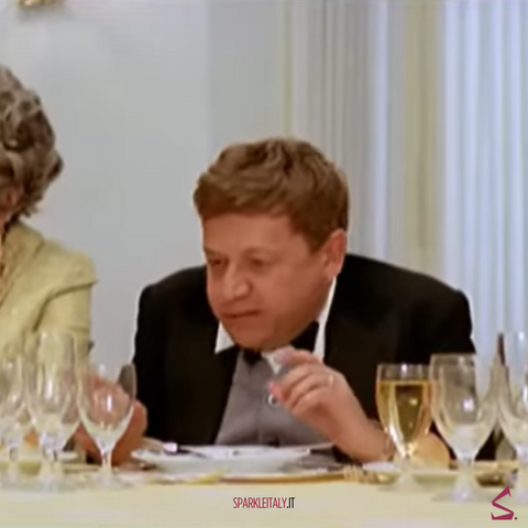 fantozzi cena di gala bicchieri