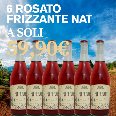 BOX Rosato Frizzante Naturale, 6 bottiglie da 0,75l