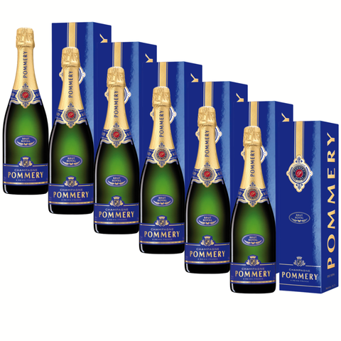 Box "Selezione Tutti i Giorni", 6 bottiglie da 0,75 di Champagne Pommery Brut