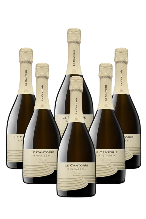 Box Franciacorta Saten DOCG Le Cantorie, 6 bottiglie da 0,75l