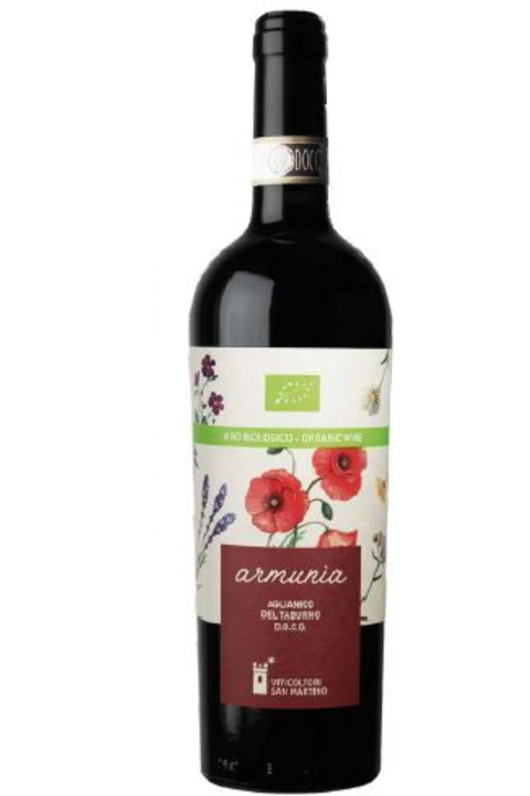 wine bottiglia ''Armunia'' Aglianico 2019 Bio. Si abbina bene a carni rosse e selvaggina, formaggi a pasta dura e ben stagionati. Scoprilo online su Sparkleitaly.it