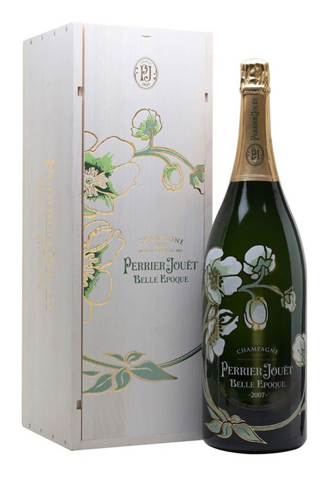 Champagne Belle Epoque Jeroboam 2007 Wooden Case Perrier-Jouët