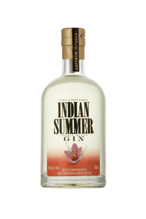 Gin Indian Summer Saffron Infused - Duncan Taylor. ontiene solo ingredienti naturali, quali l’angelica, le mandorle, la quassia, lo zest di limone, la buccia d’arancia ma il cui più distintivo è lo zafferano. Acquistalo subito online su Sparkleitaly.it 