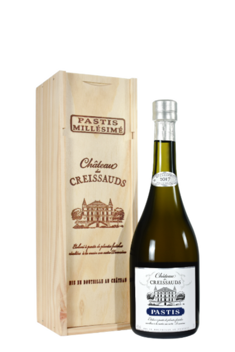 Liquore Chateau Des Creissauds Vintage 2017 Pastis- Cofanetto Legno