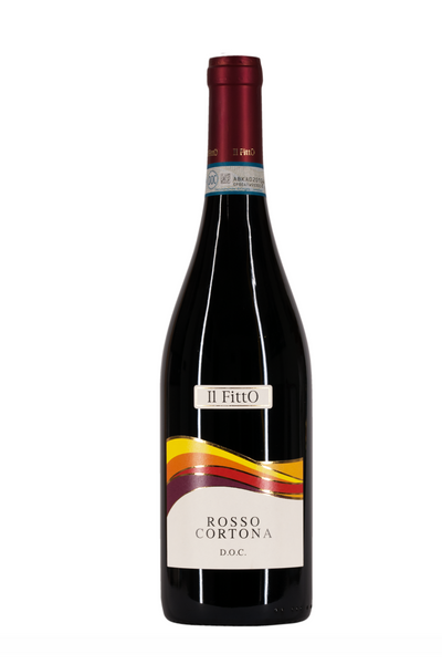 vino wine bottiglia 750ml Rosso Cortona DOC 2019 - Podere Il Fitto. E' il vino giovane della famiglia di 