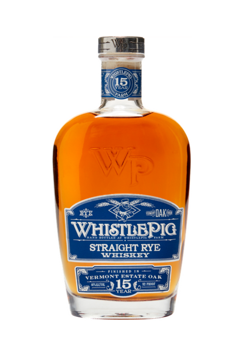 Whisky Whistle Pig Straight Rye Vermont Estate Oak 15 años